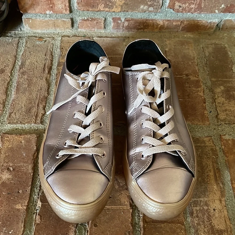 Converse All Star Metallic Rose Gold Sneakers